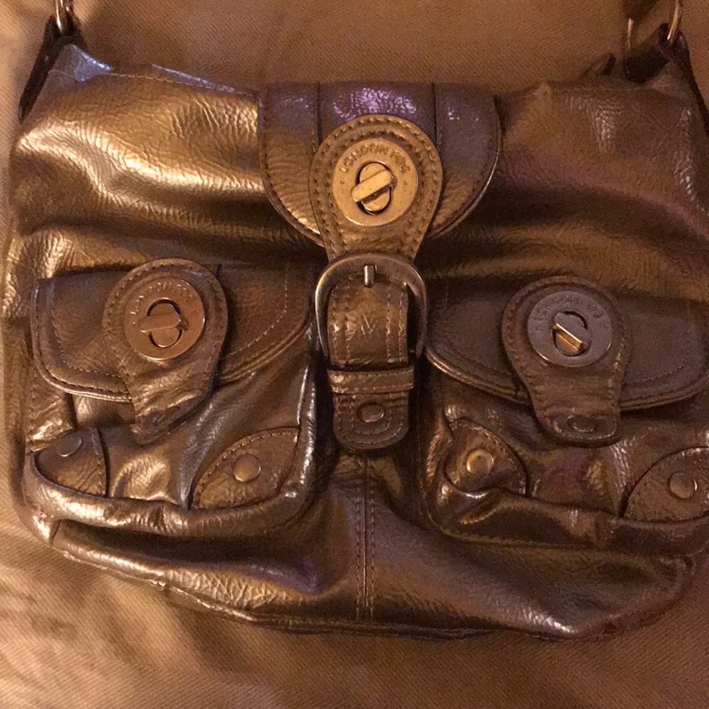 London fog pewter gold silver purse